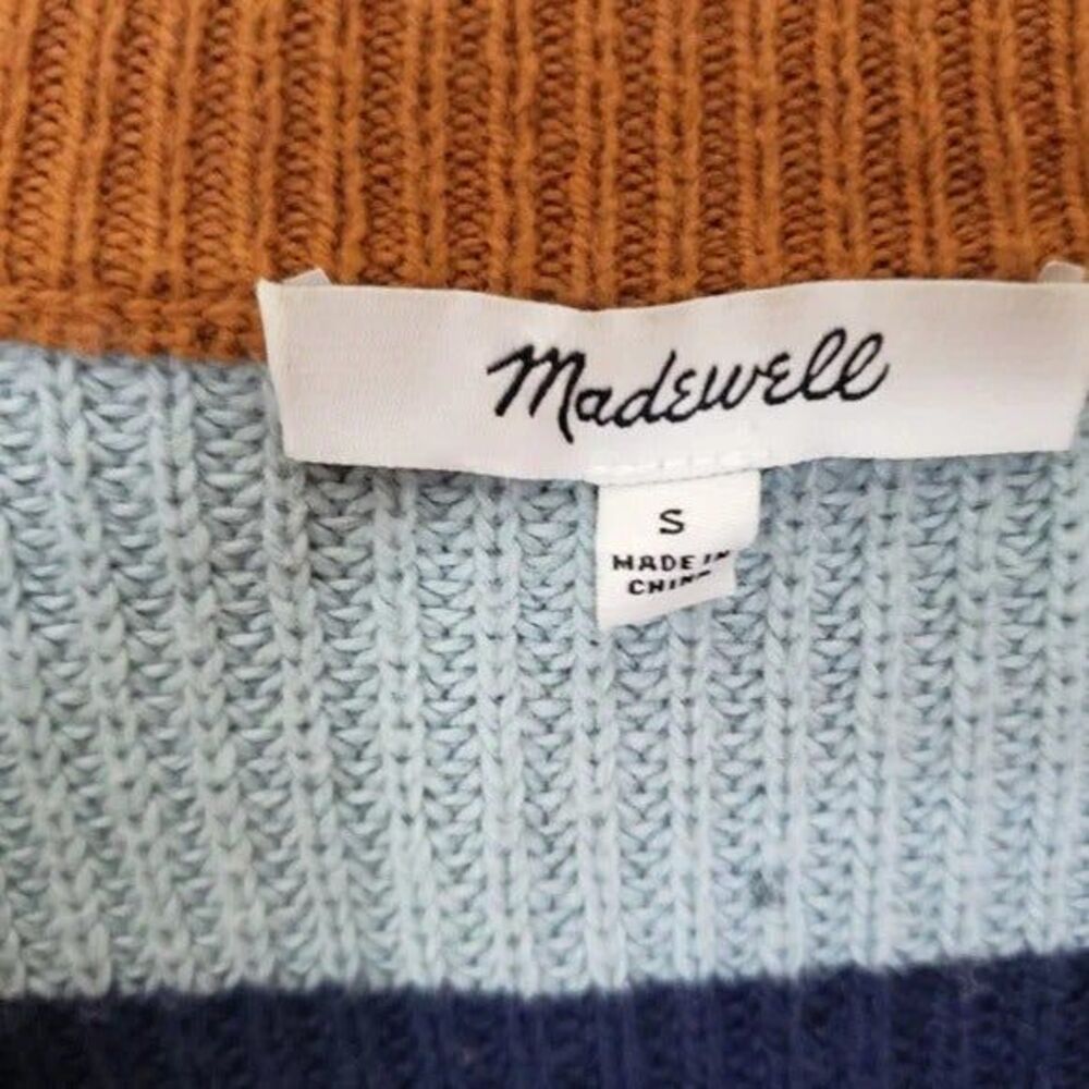 Madewell Thompson Pocket Pullover in Rainbow Stripe - Picture 5 of 9